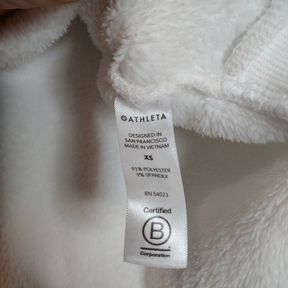 Athleta Double Karma Cozy Funnel Neck Pullover Sea Salt White XS 511446 - Picture 10 of 12